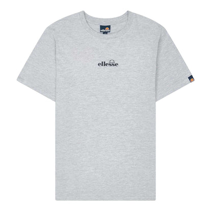 Grey Marl - Front - Ellesse Mens Ollio Logo Jersey Woven T-Shirt