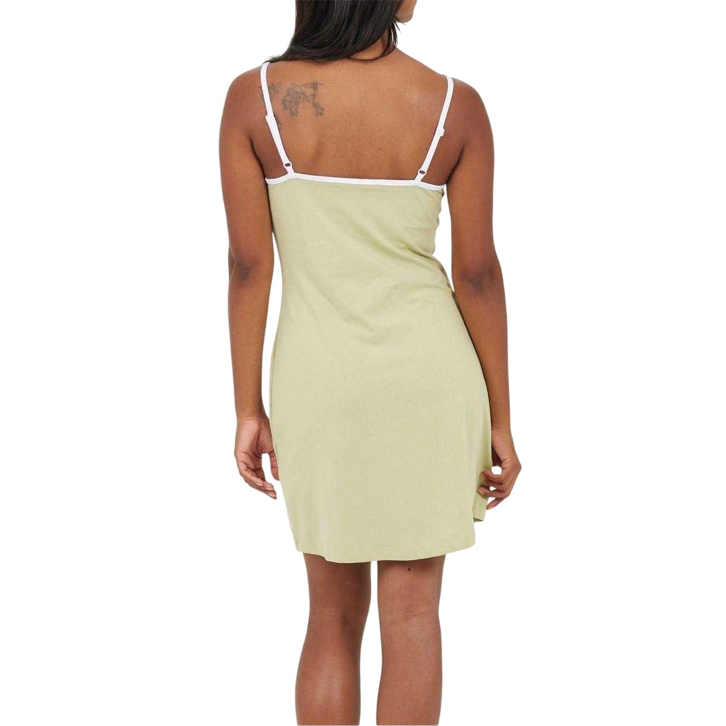Green-White - Back - Brave Soul Womens-Ladies Slip Dress