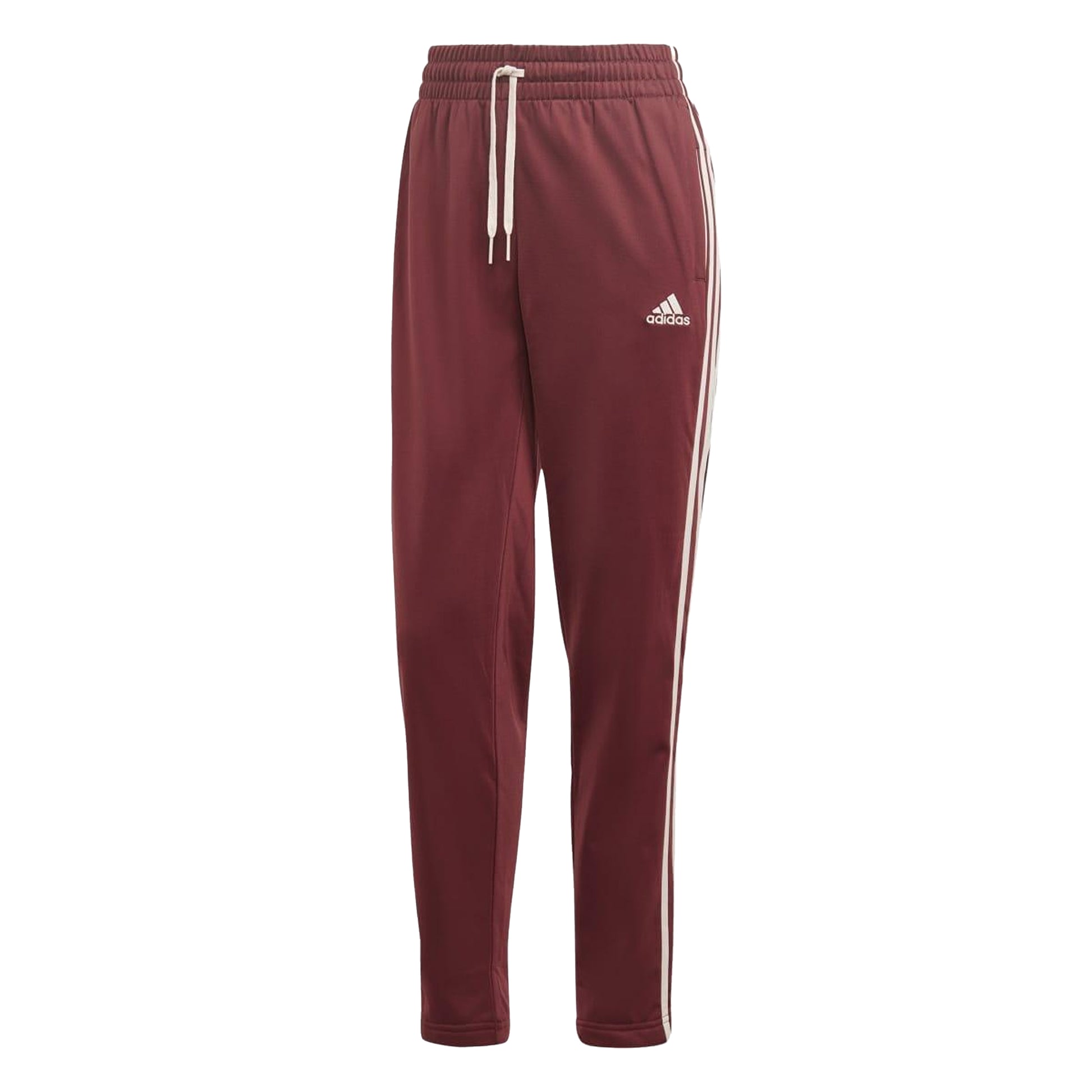 Pink - Side - Adidas Womens-Ladies Essentials Striped Tracksuit