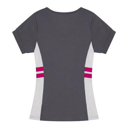 Dark Grey - Back - Ellesse Womens-Ladies Lowery V Neck T-Shirt