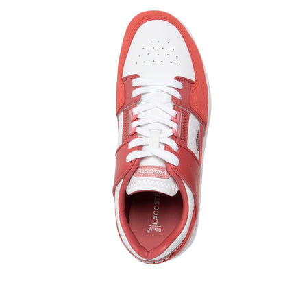Pink-White - Lifestyle - Lacoste Womens-Ladies Court Cage Leather Trainers