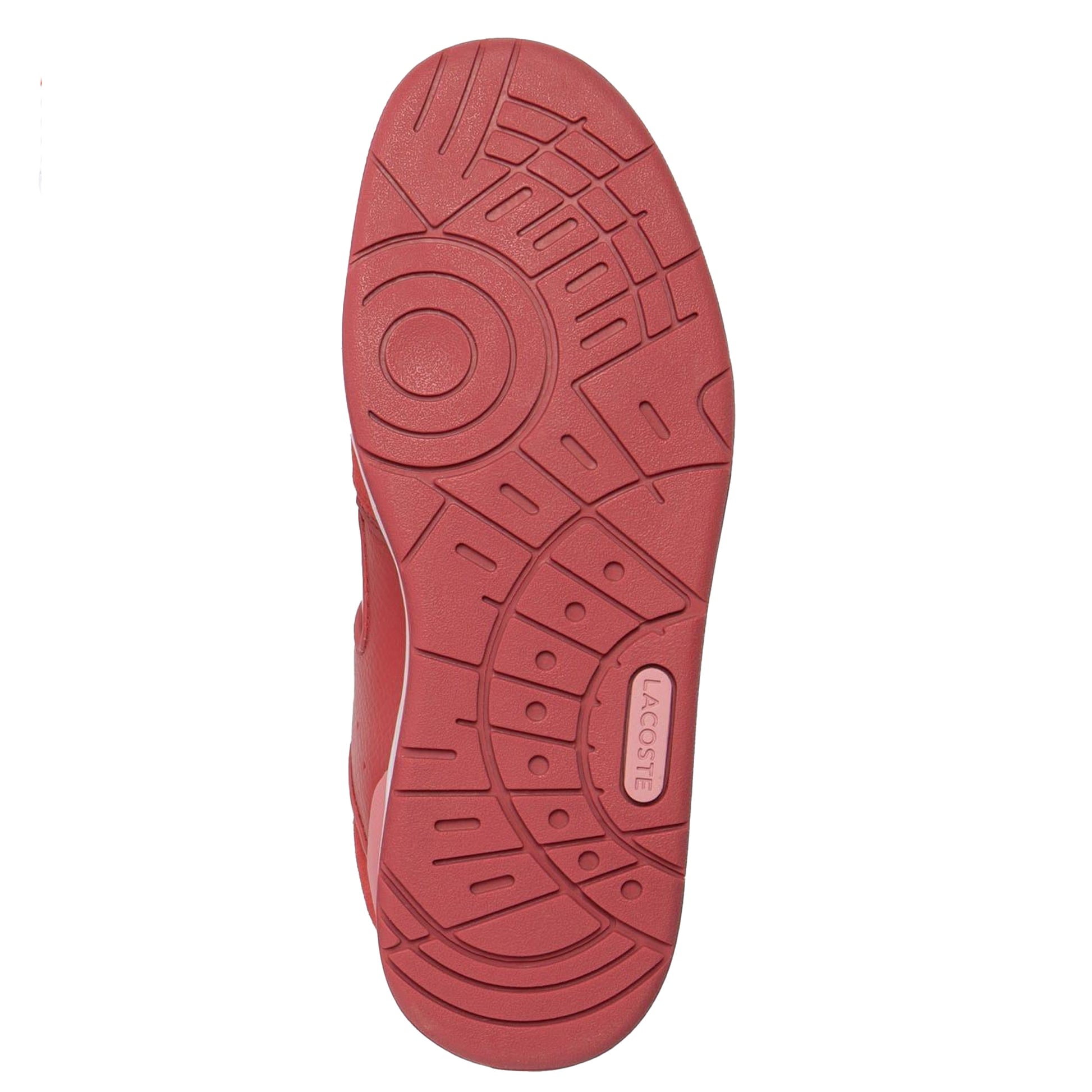 Pink-White - Side - Lacoste Womens-Ladies Court Cage Leather Trainers