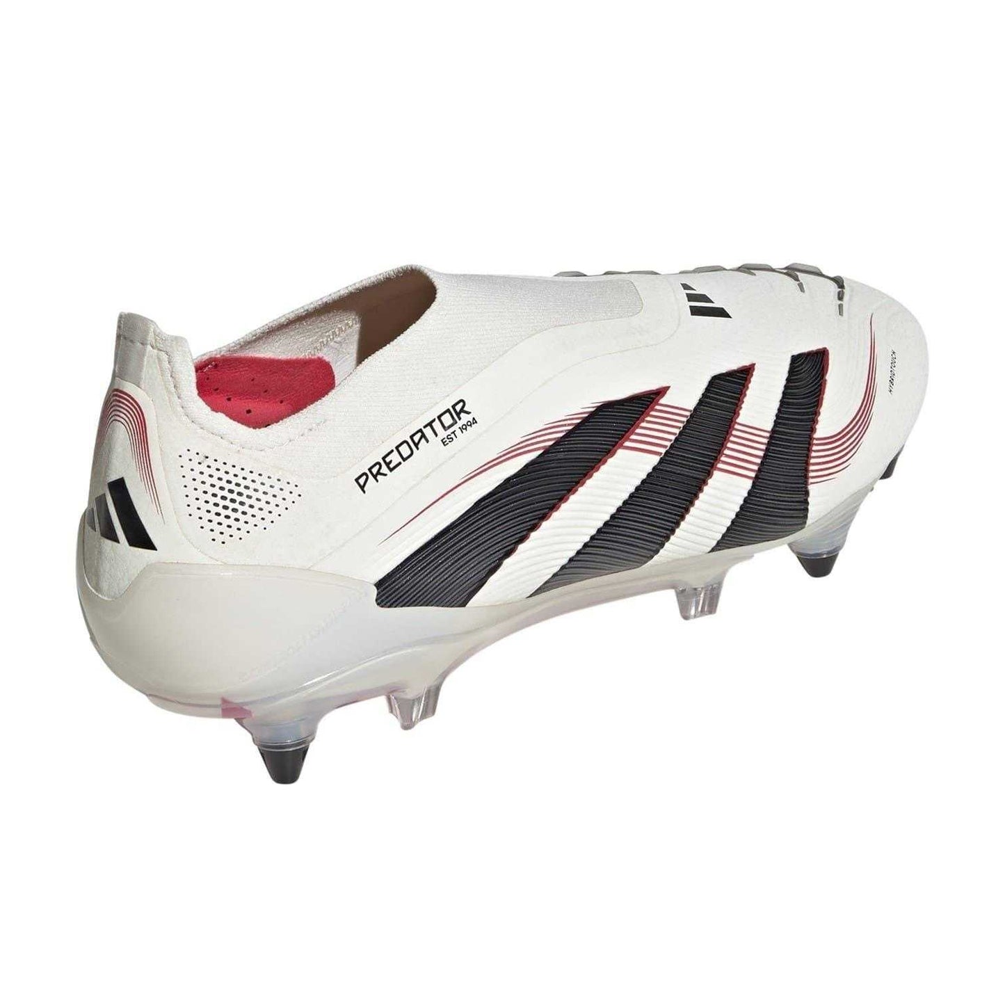 Off White-Black - Back - Adidas Mens Predator Elite 3 Stripes Soft Ground Football Boots