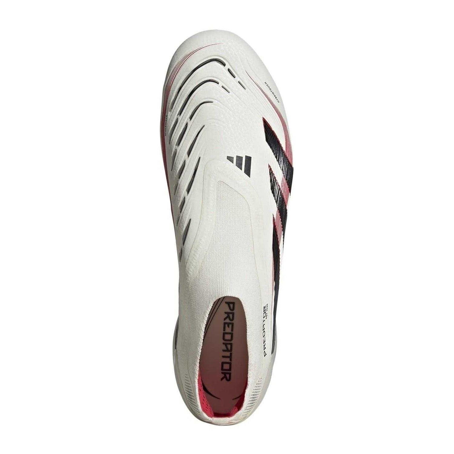 Off White-Black - Pack Shot - Adidas Mens Predator Elite 3 Stripes Soft Ground Football Boots