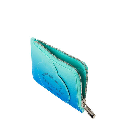 Blue - Side - Tiffany & Co Ombre Leather Card Wallet