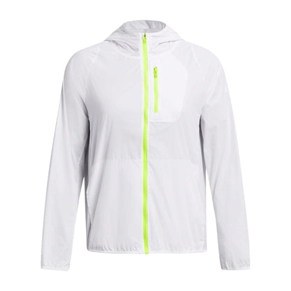 White - Front - Under Armour Womens-Ladies Launch Lightweight Jacket