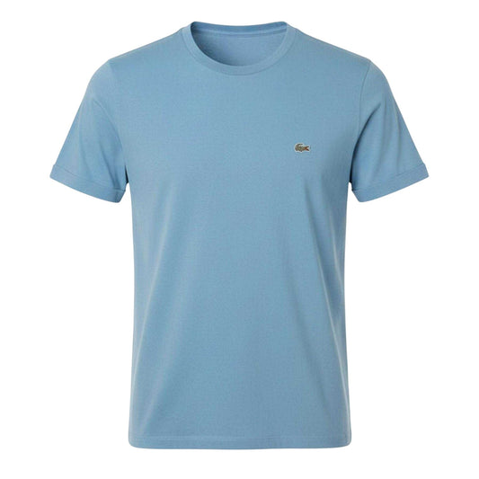 Blue - Front - Lacoste Mens Embroidered Pima Cotton T-Shirt