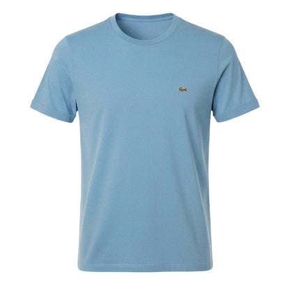 Blue - Front - Lacoste Mens Embroidered Pima Cotton T-Shirt
