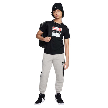 Black - Side - Nike Boys Air Swoosh Jersey T-Shirt