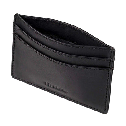 Black - Side - Firetrap Leather Card Holder