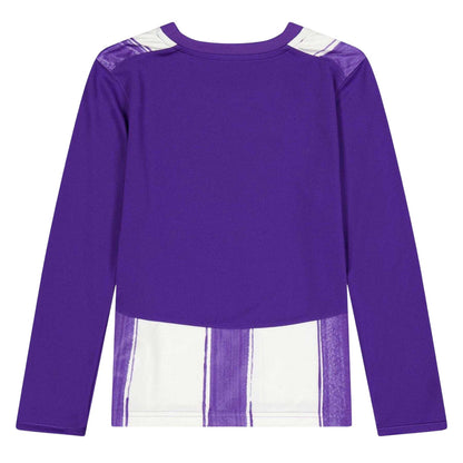 Purple - Back - Puma Childrens-Kids Contrast Long-Sleeved Sweatshirt