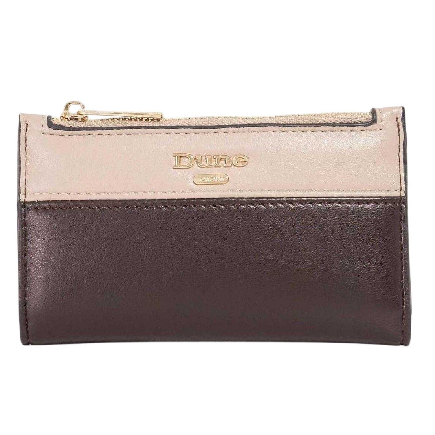 Dark Brown Print - Front - Dune London Womens-Ladies Kennero Colour Block Wallet