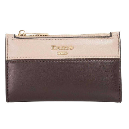 Dark Brown Print - Front - Dune London Womens-Ladies Kennero Colour Block Wallet