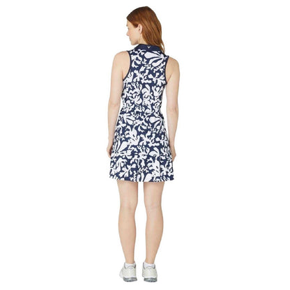 Peacoat - Back - Callaway Womens-Ladies Abstract Floral Regular Mini Shirt Dress