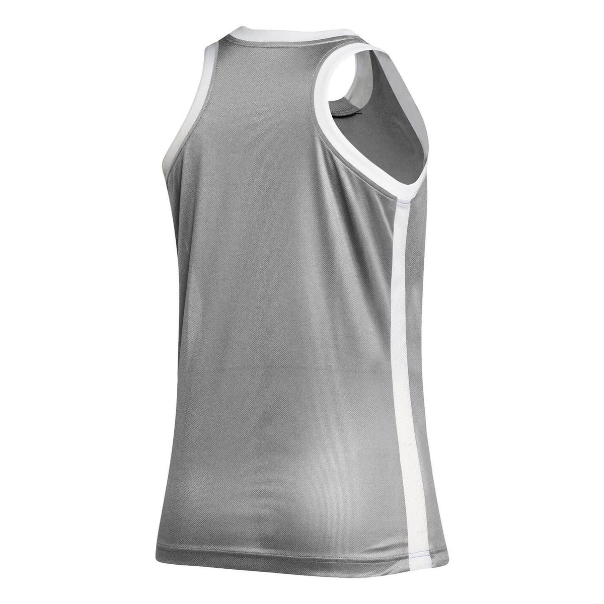 Grey - Back - Adidas Womens-Ladies Side Stripe Regular Tank Top