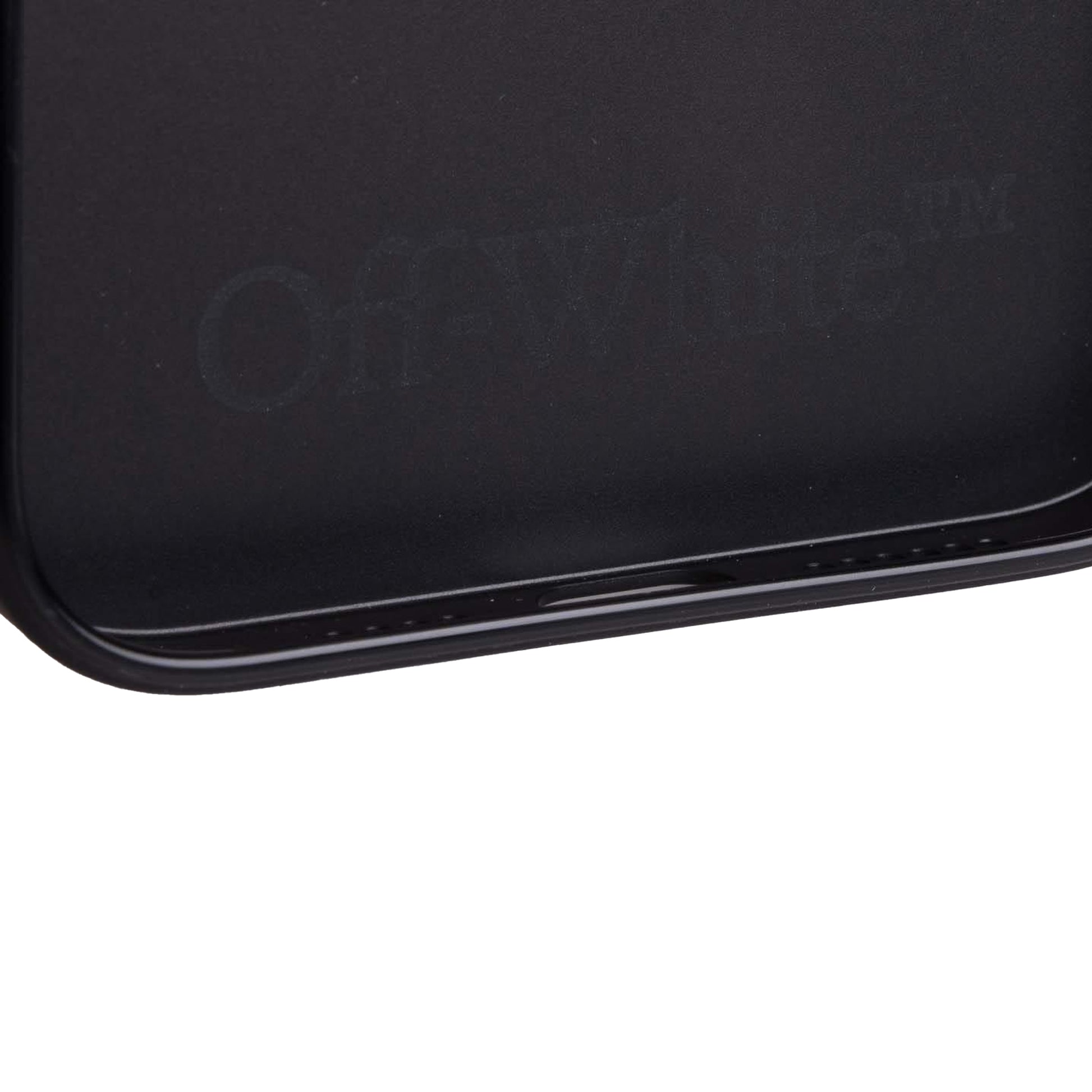 Black - Side - Off White iPhone 12 Pro Max Compatible Hand Phone Case