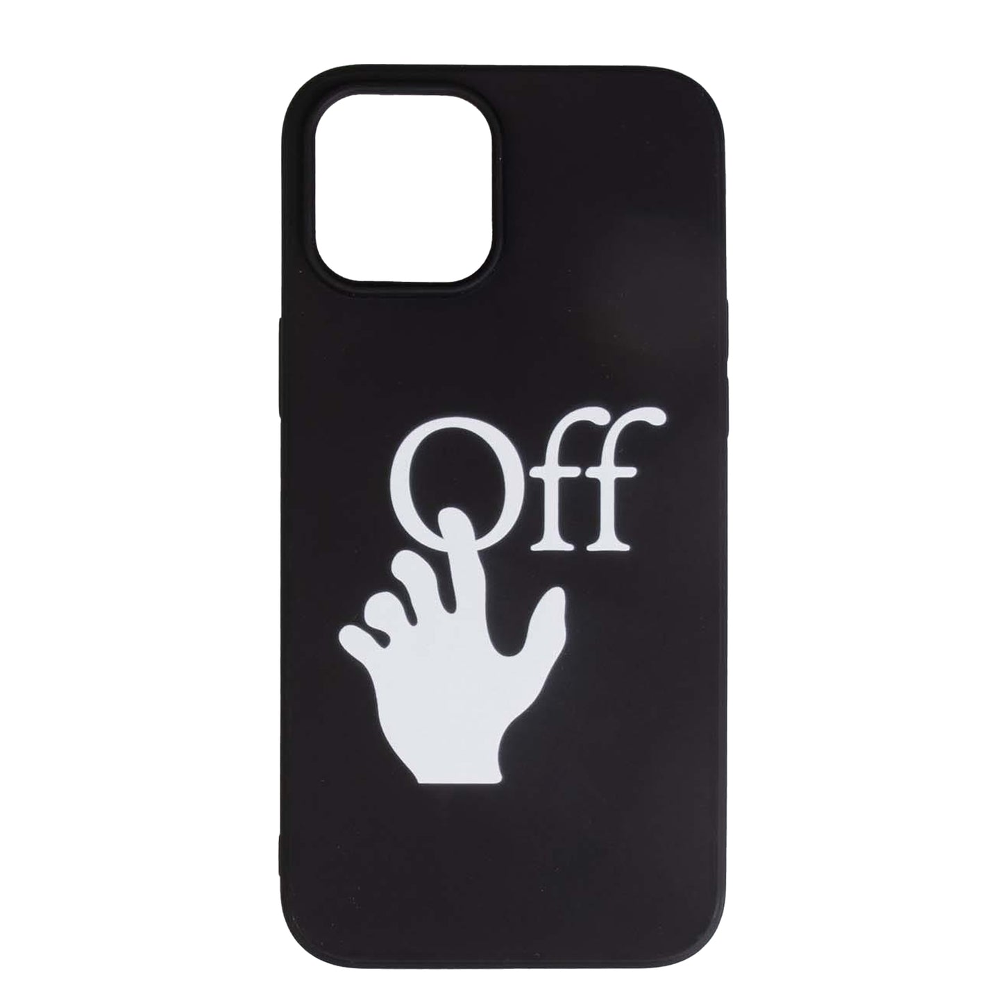 Black - Front - Off White iPhone 12 Pro Max Compatible Hand Phone Case