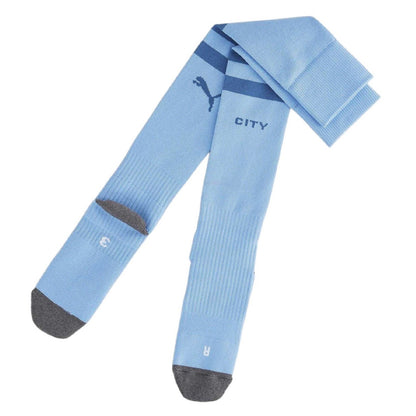 Light Blue - Front - Puma Mens Manchester City FC Stripes Football Socks
