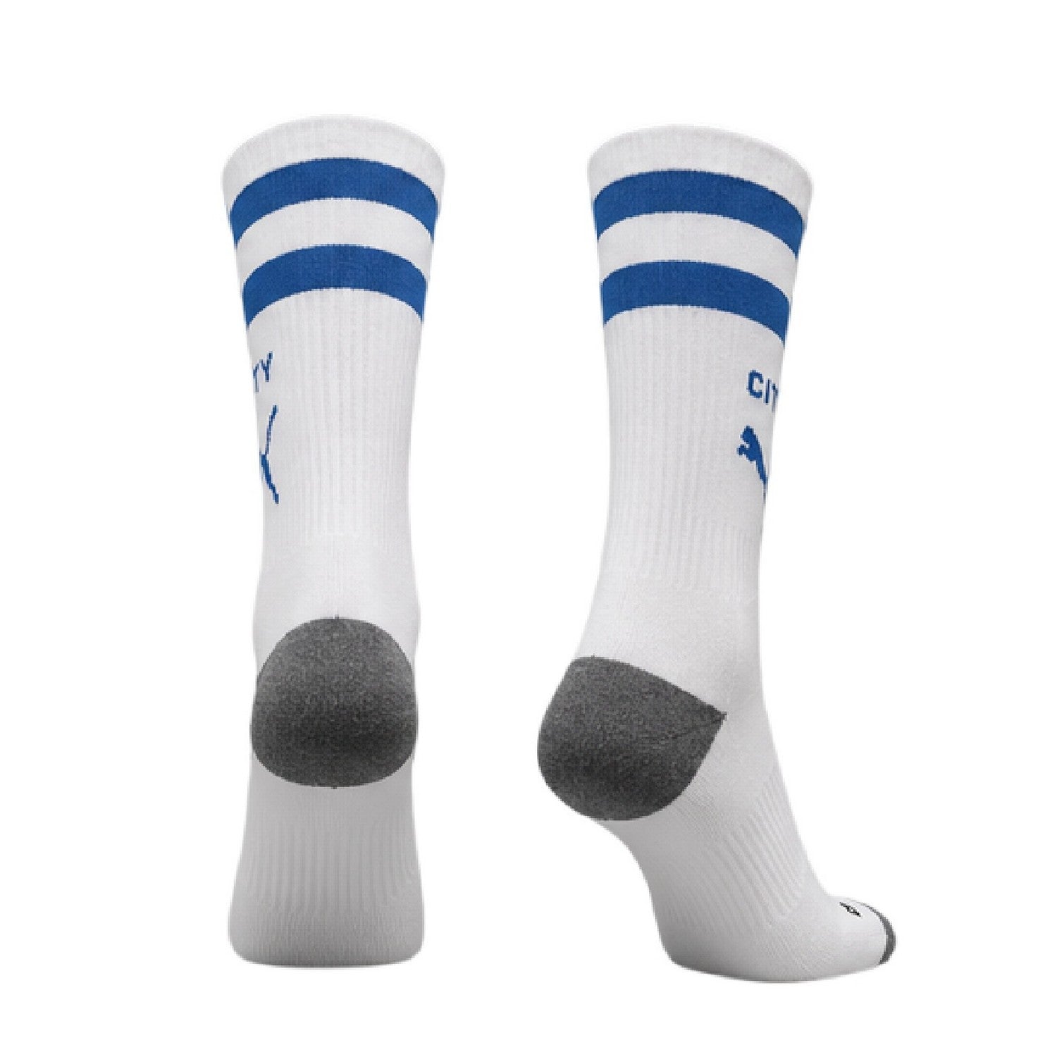 Puma White-Blue - Back - Puma Mens Manchester City FC Stripes Football Socks