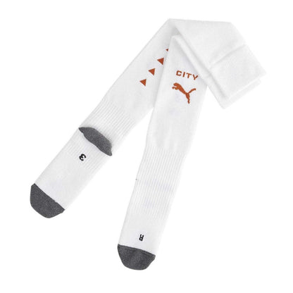 Puma White-Red - Front - Puma Mens Manchester City FC Stripes Football Socks