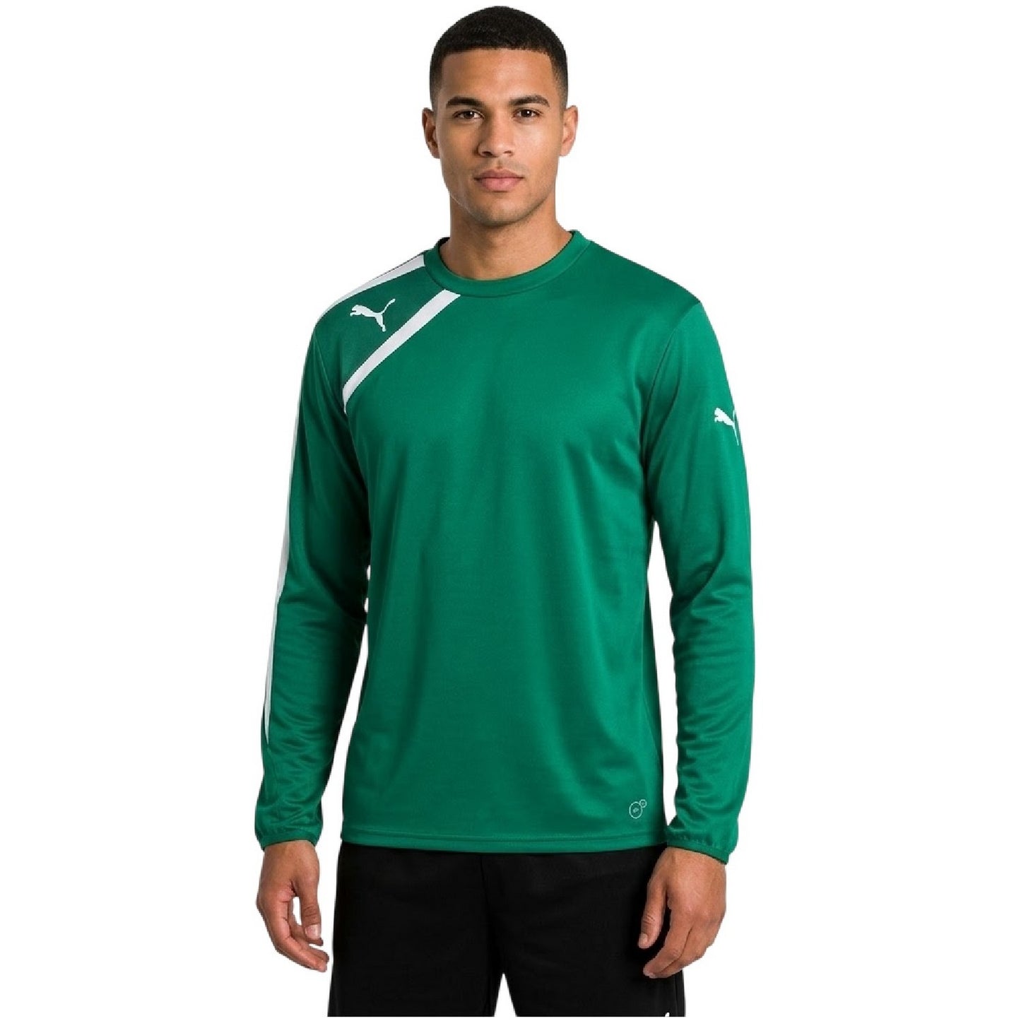 Green - Side - Puma Mens Spirit Regular Sweatshirt