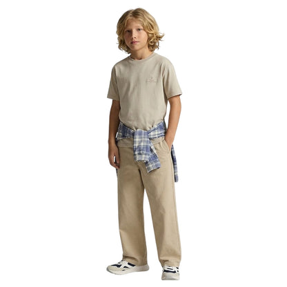 Stone - Side - Ralph Lauren Childrens-Kids Logo Relaxed Fit T-Shirt