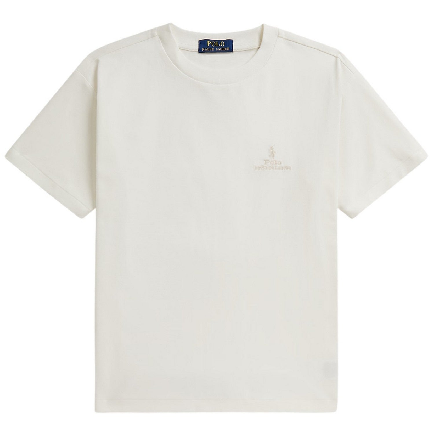 White - Front - Ralph Lauren Childrens-Kids Logo Relaxed Fit T-Shirt