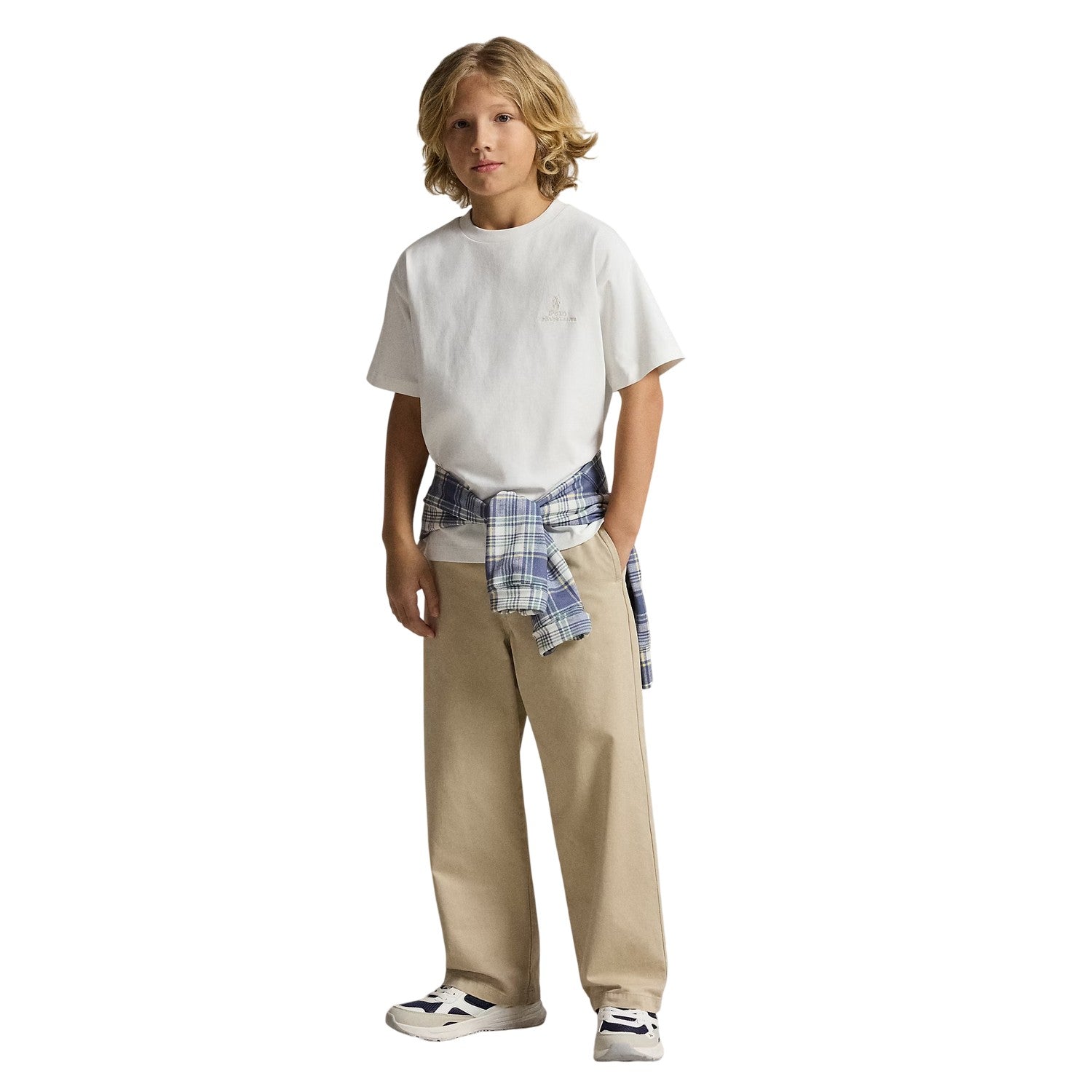 White - Side - Ralph Lauren Childrens-Kids Logo Relaxed Fit T-Shirt