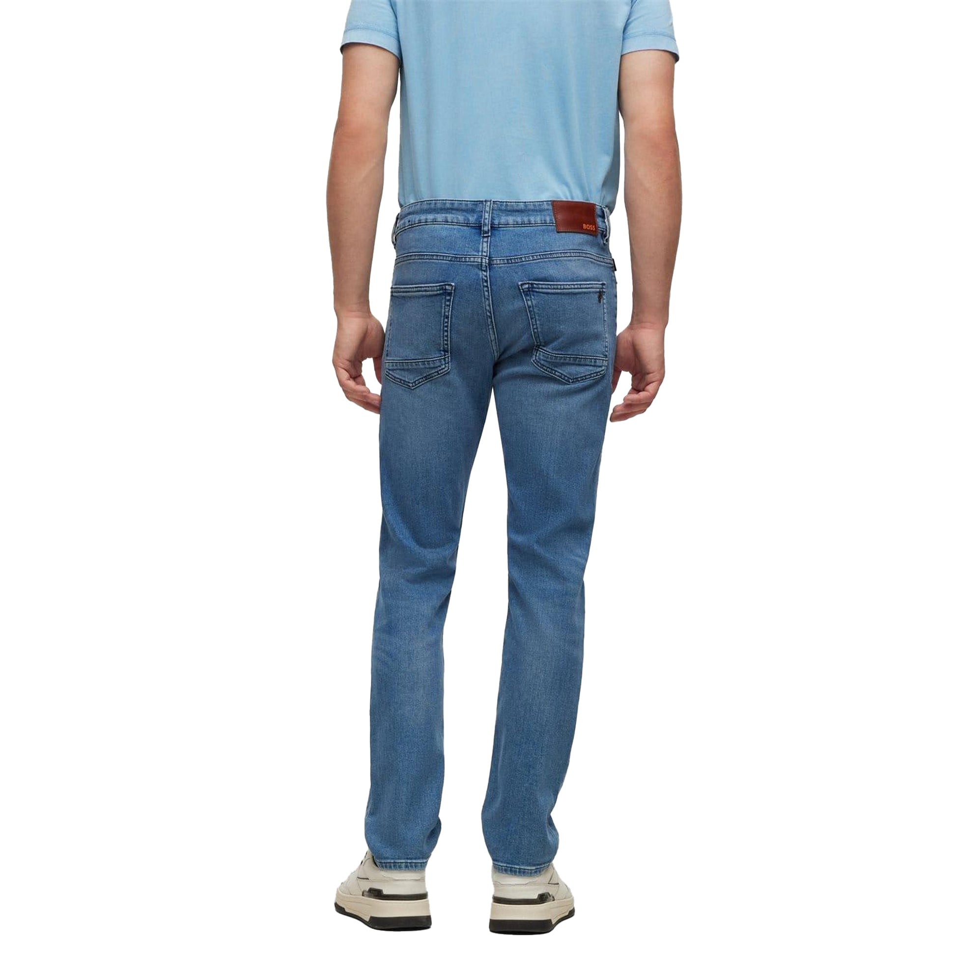 Blue - Back - Boss Mens Delaware BC-C Slim Jeans