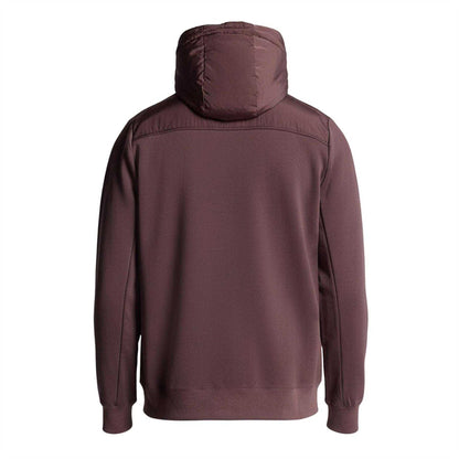 Brown - Back - Lyle & Scott Mens Logo Hybrid Jacket