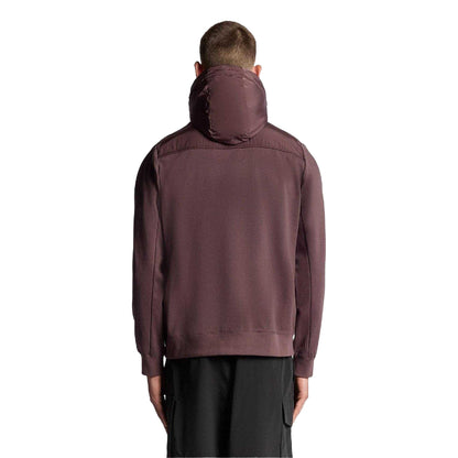 Brown - Lifestyle - Lyle & Scott Mens Logo Hybrid Jacket