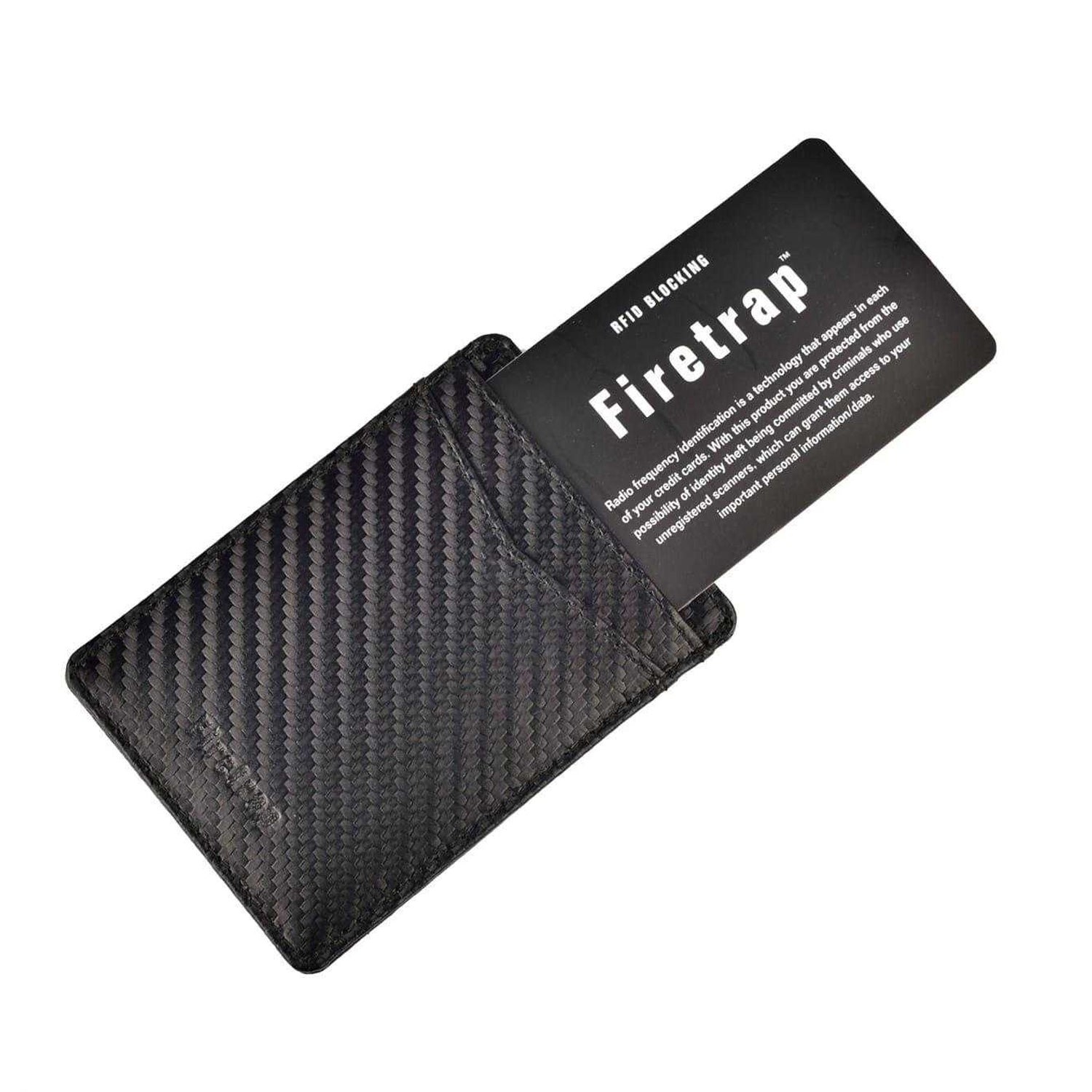 Black - Lifestyle - Firetrap Ribbed Leather Card Holder