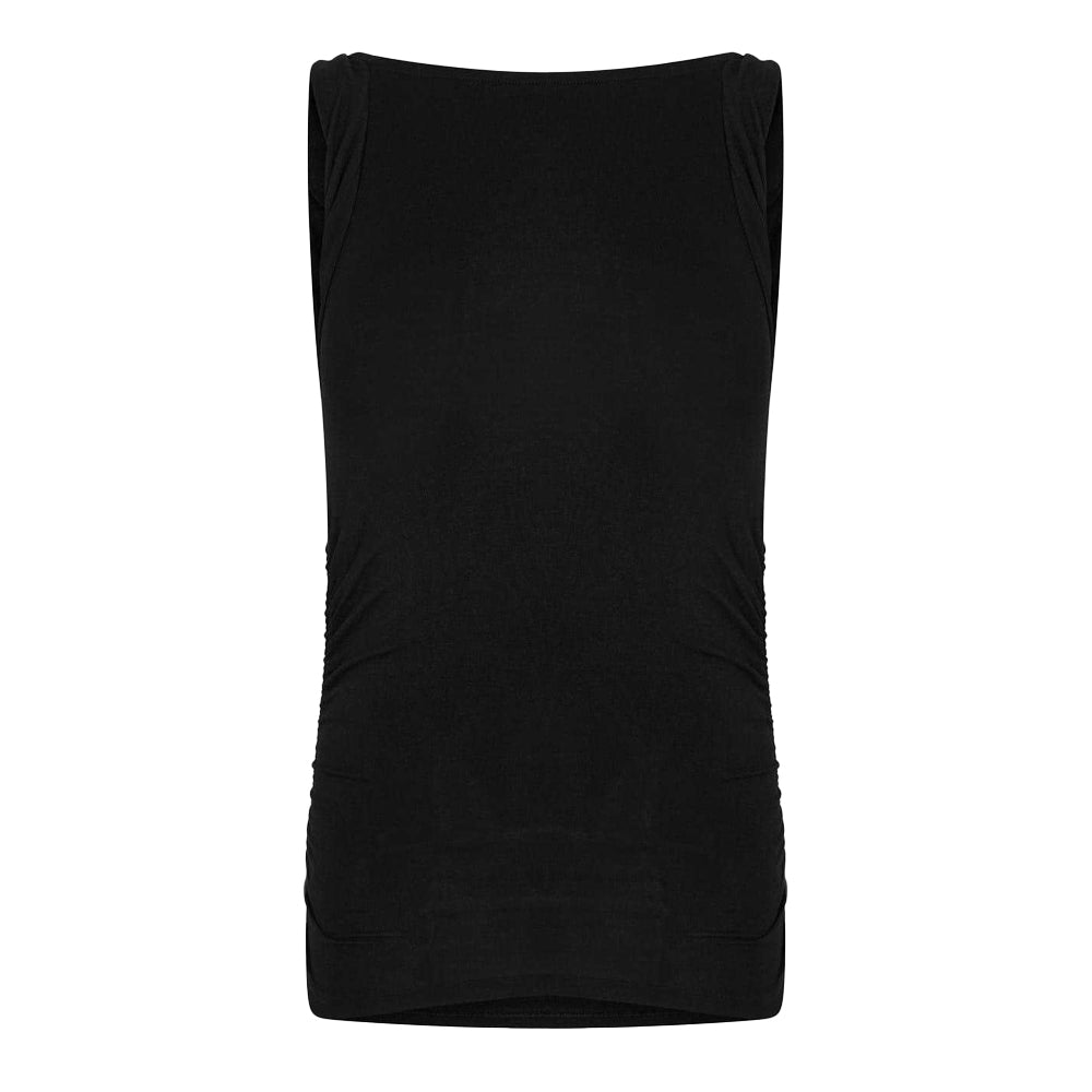 Black - Front - Vero Moda Womens-Ladies Boat Neck Slim Tank Top