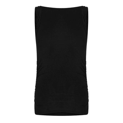 Black - Front - Vero Moda Womens-Ladies Boat Neck Slim Tank Top