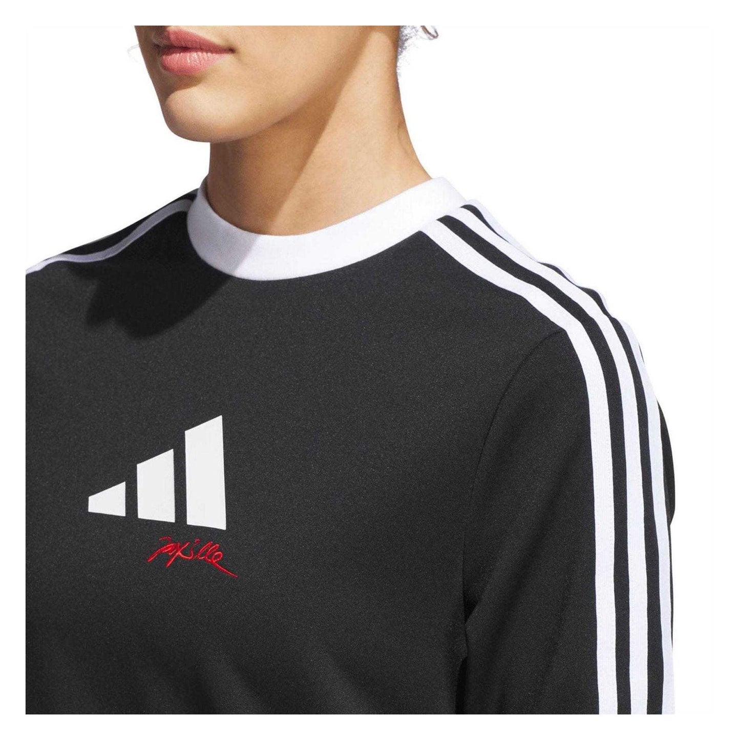 Black - Side - Adidas Womens-Ladies Jay3lle Crew Neck Sweatshirt