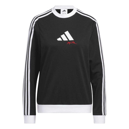 Black - Front - Adidas Womens-Ladies Jay3lle Crew Neck Sweatshirt