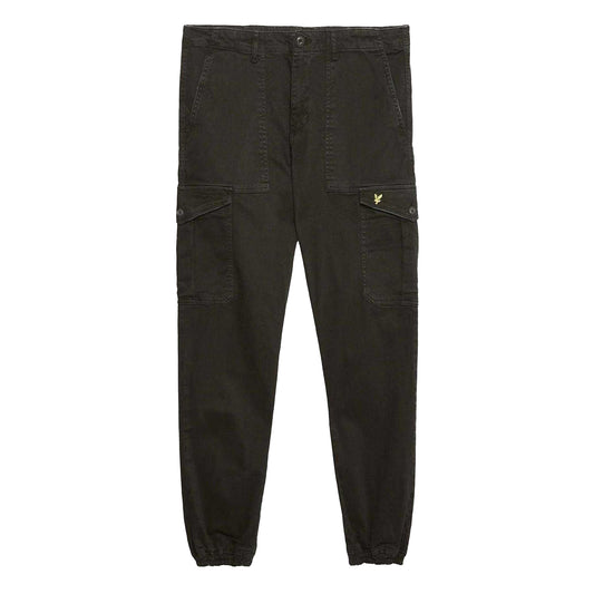 Green - Front - Lyle & Scott Mens Embroidered Logo Cargo Trousers