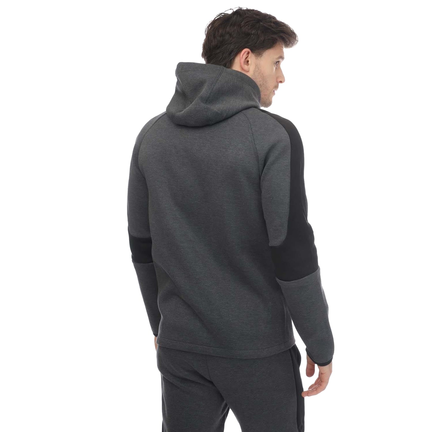 Grey Heather - Back - Puma Mens Evostripe Core Full Zip Hoodie