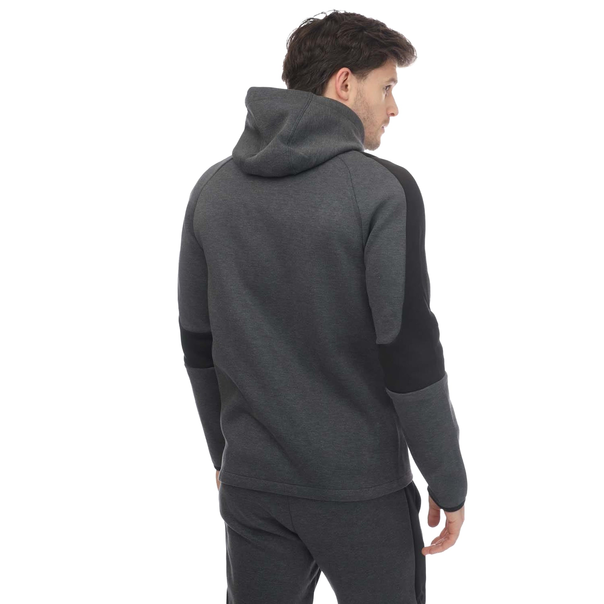 Grey Heather - Back - Puma Mens Evostripe Core Full Zip Hoodie
