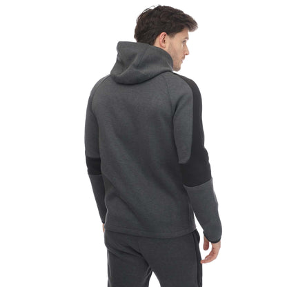 Grey Heather - Back - Puma Mens Evostripe Core Full Zip Hoodie