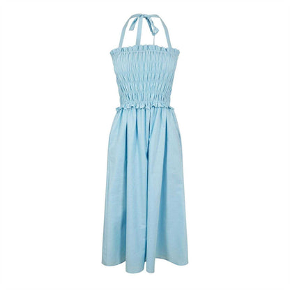 Blue - Front - Jack Wills Womens-Ladies Shirred Mini Dress