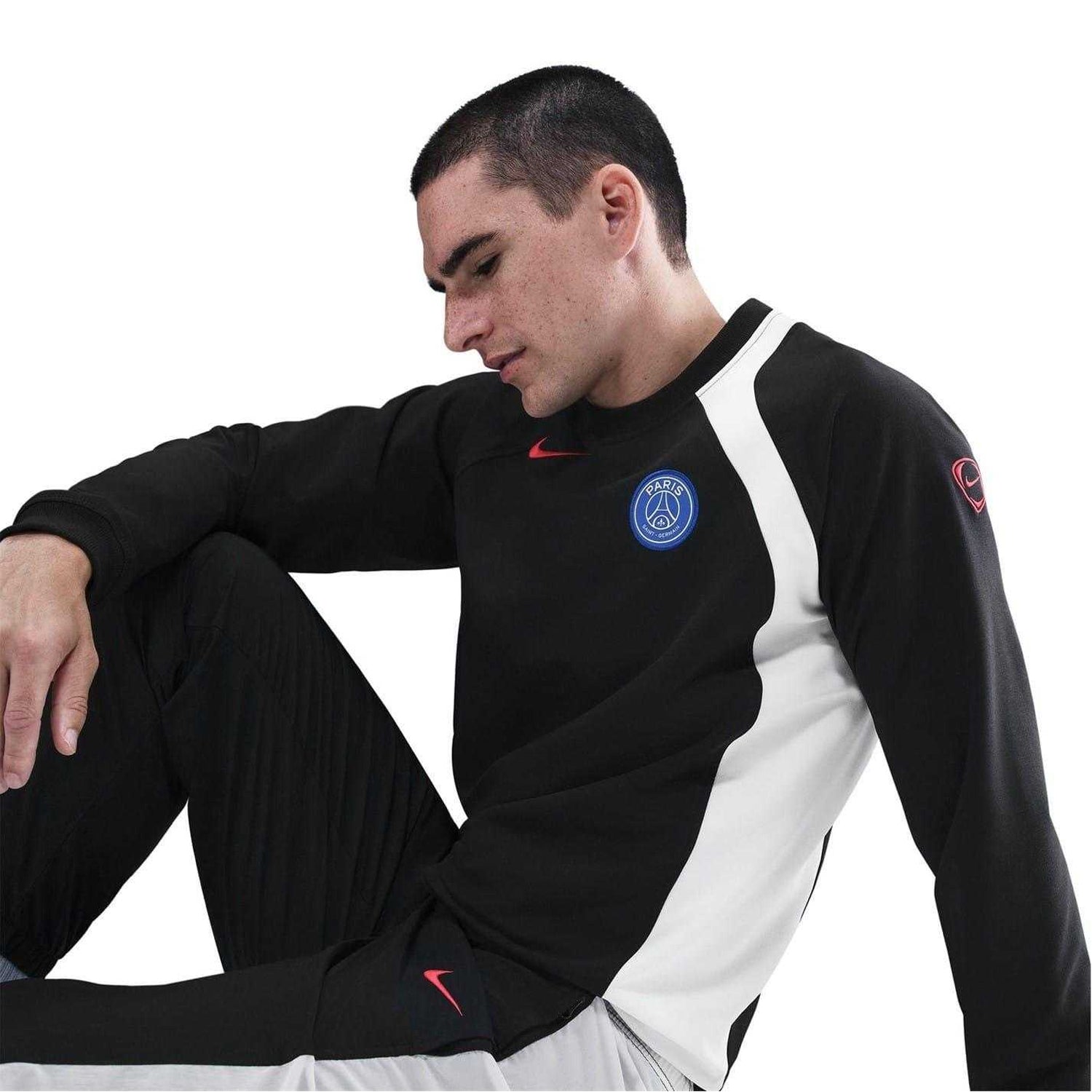 Black-White - Lifestyle - Nike Mens T90 2025-2026 Paris Saint Germain FC Sweatshirt