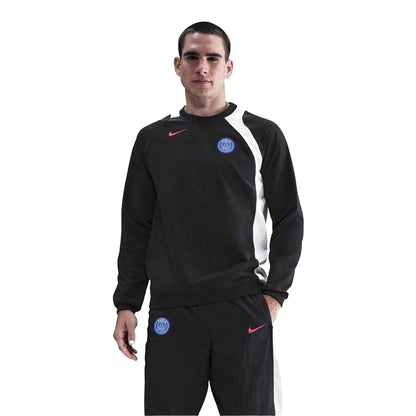 Black-White - Front - Nike Mens T90 2025-2026 Paris Saint Germain FC Sweatshirt