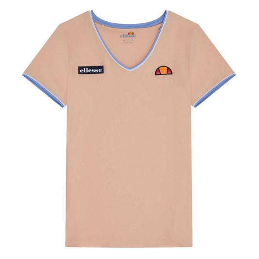 Light Orange - Front - Ellesse Womens-Ladies V Neck T-Shirt