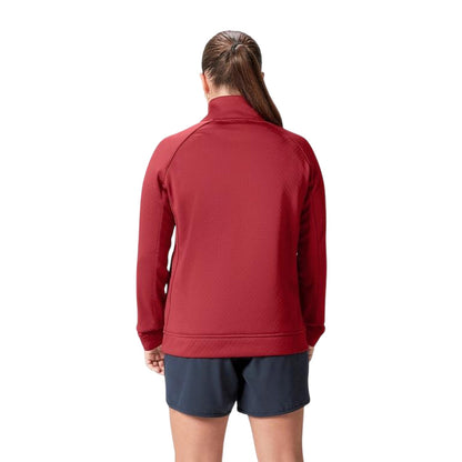 Red Dahlia - Back - Canterbury Womens-Ladies 2025 British & Irish Lions Quarter Zip Rugby Fleece Top