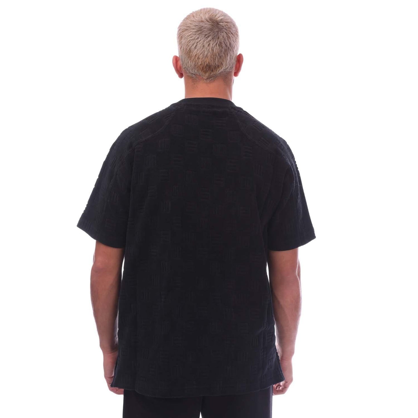 Black - Back - Ambush Mens Monogram Chenille T-Shirt