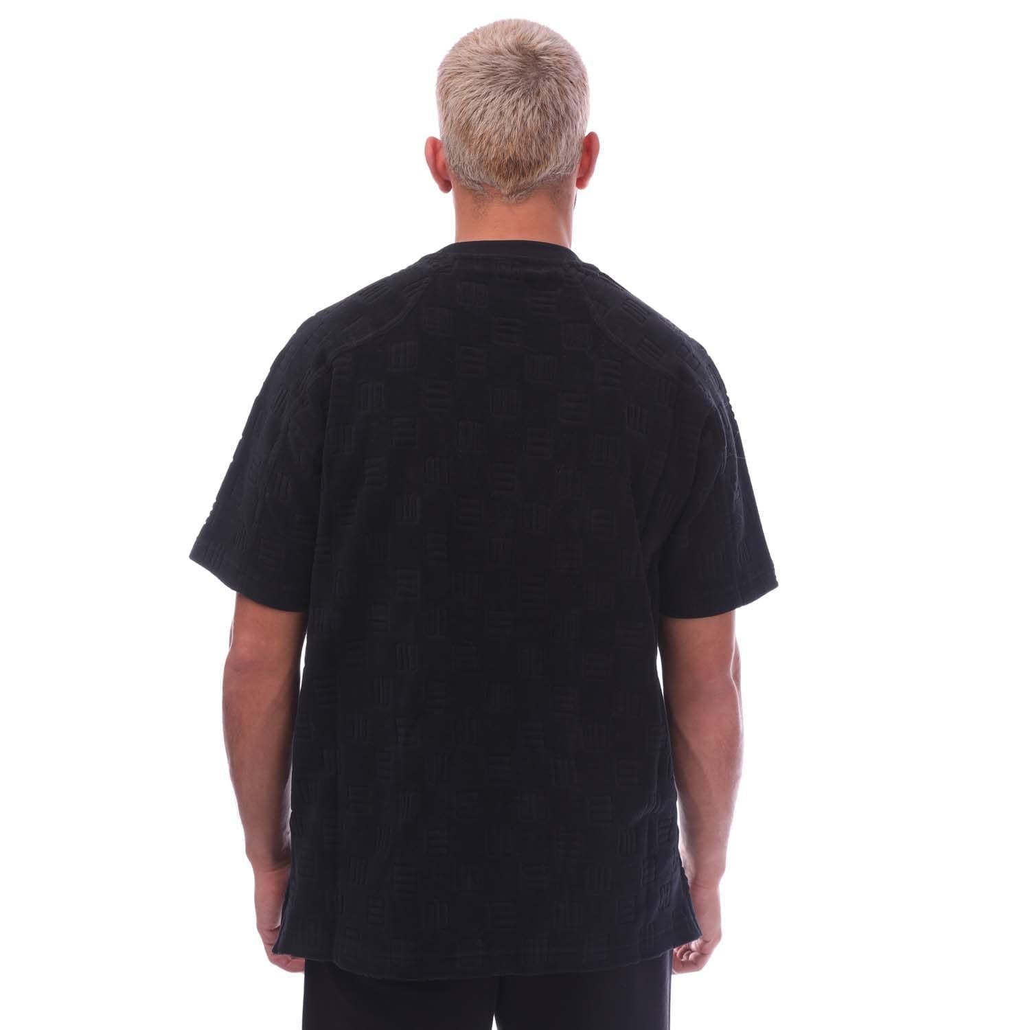 Black - Back - Ambush Mens Monogram Chenille T-Shirt