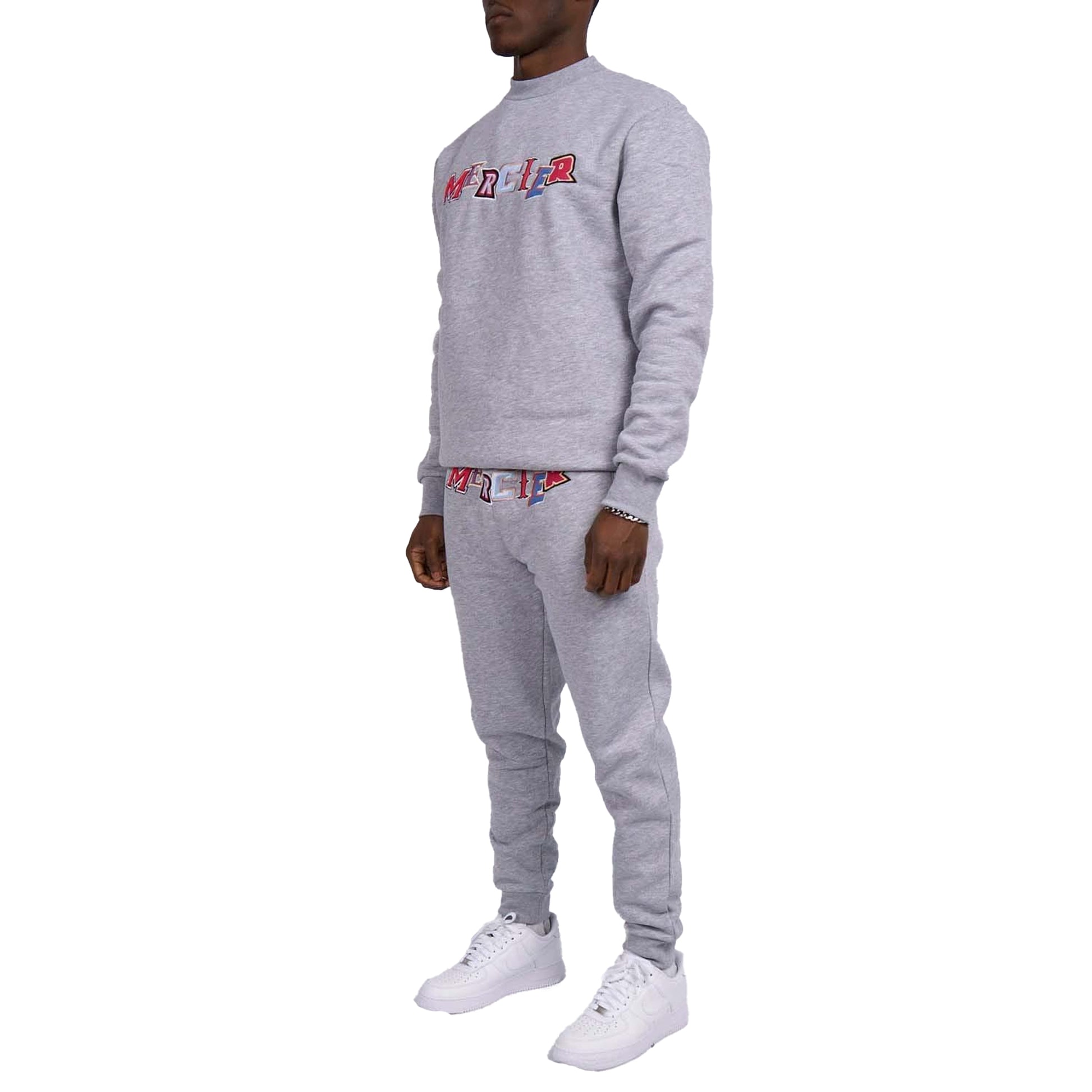 Grey Marl - Side - Mercier Mens Anonymous Jogging Bottoms