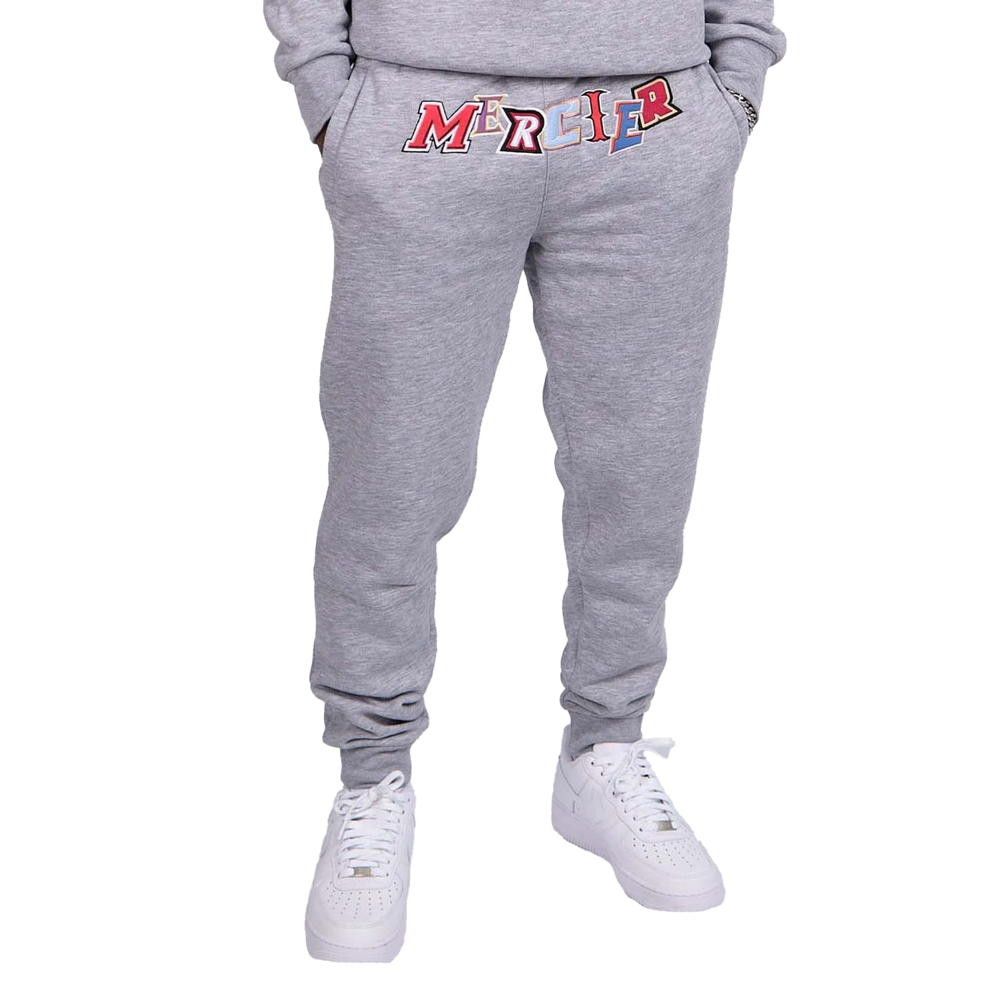 Grey Marl - Front - Mercier Mens Anonymous Jogging Bottoms