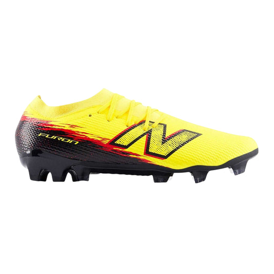 Yellow-Black - Front - New Balance Mens Furon Team FG V8 Firm Ground Football Boots